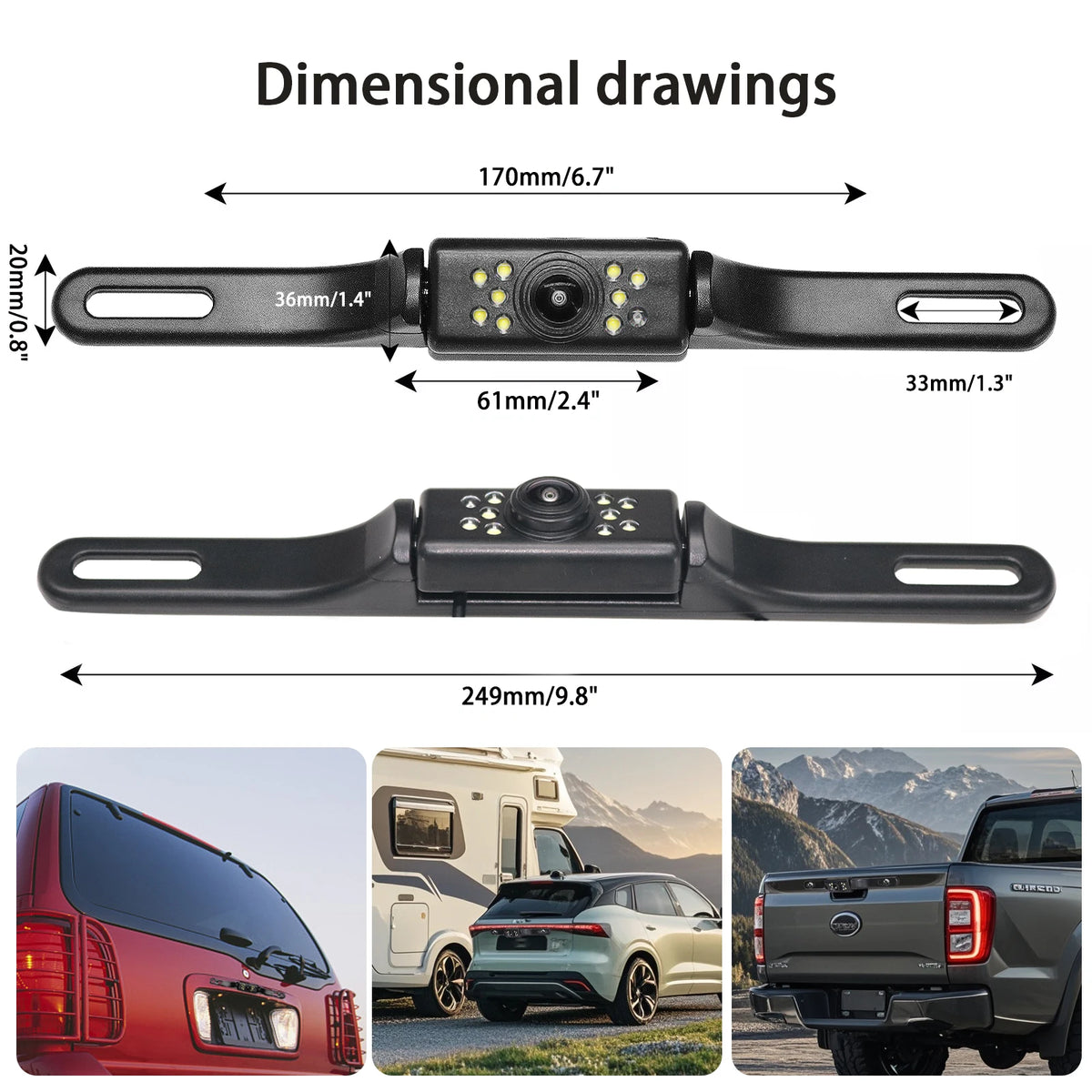 iPoster Car Rear View Monitor Night Vision Backup Camera