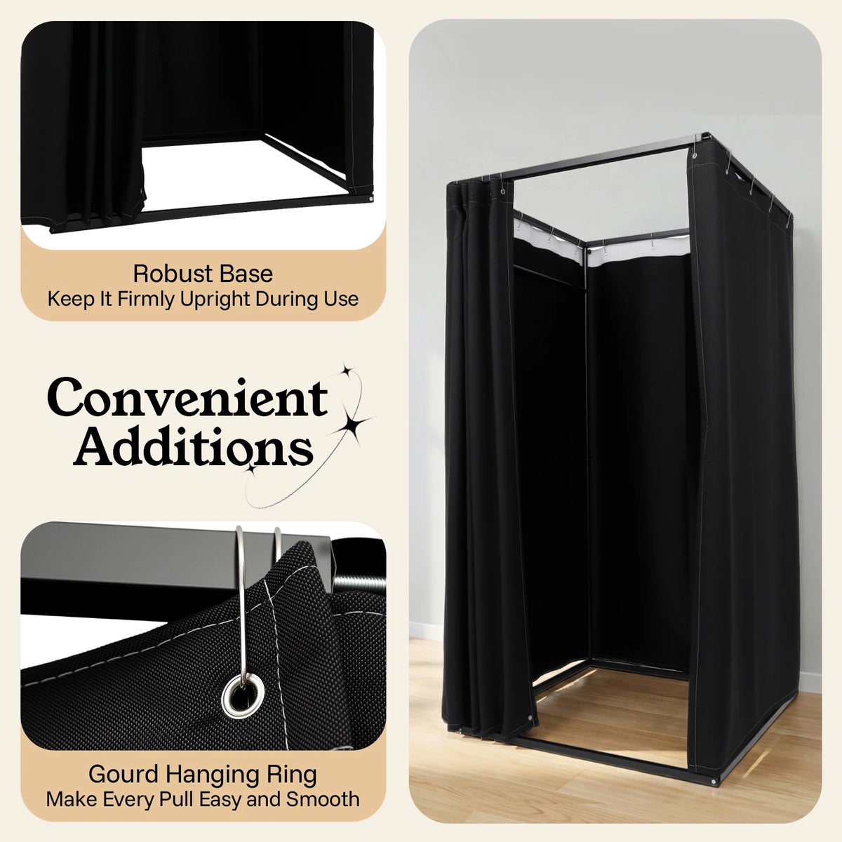 Bymocar Portable Foldable Fitting Room Privacy Screen Divider