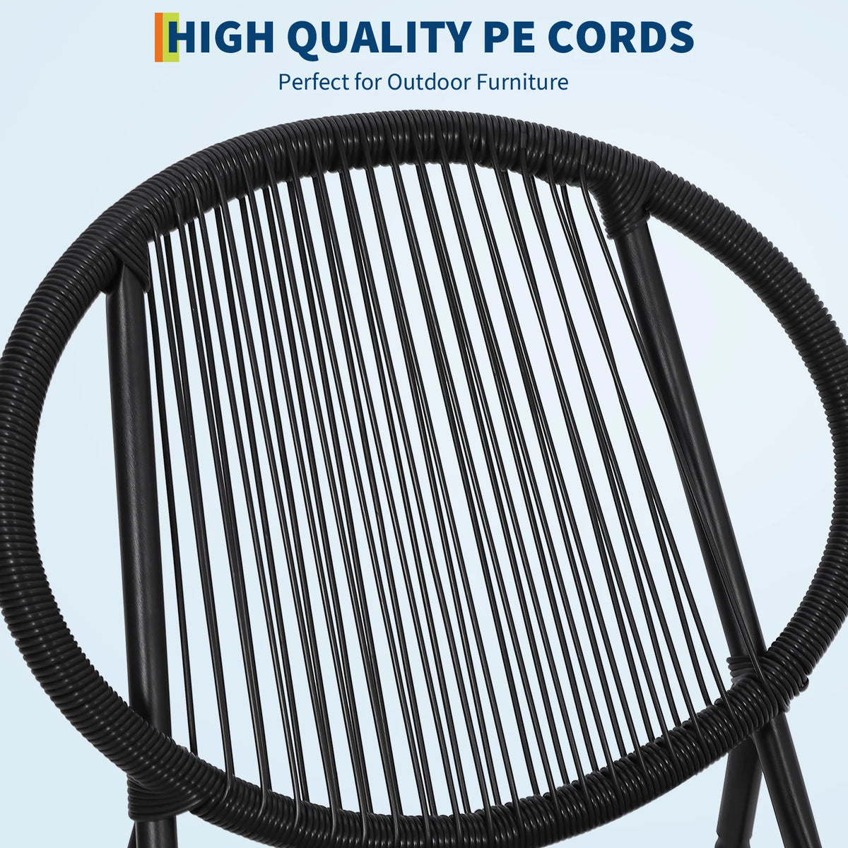Modern Three Piece Acapulco Rattan Patio Bistro Set For Outdoors