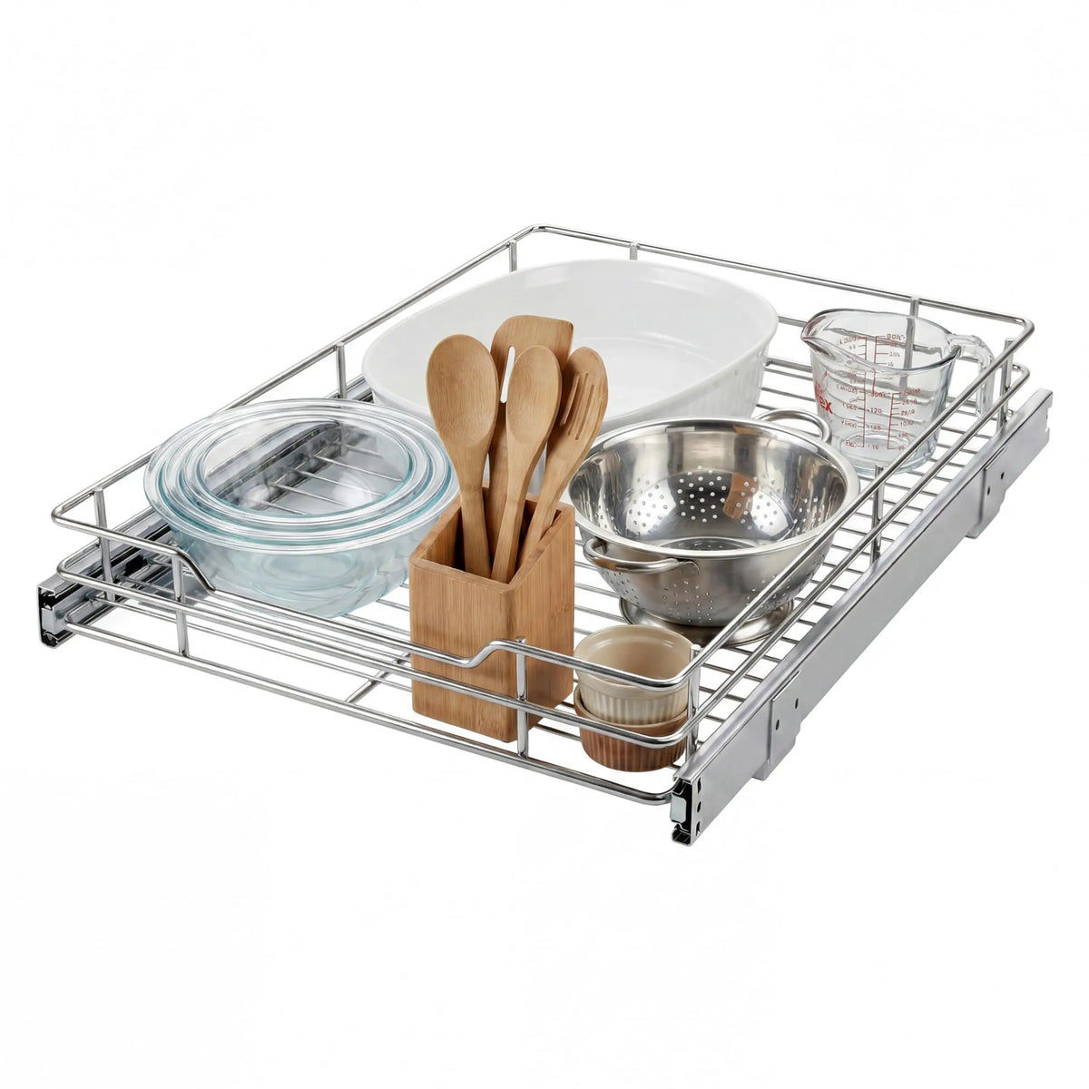 HiMISS Stainless Steel Pull Out Kitchen Cabinet Organizer