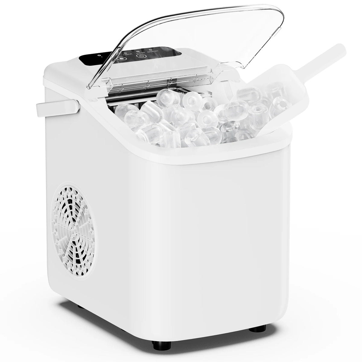 Compact Countertop Portable Ice Maker With Scoop And Handle
