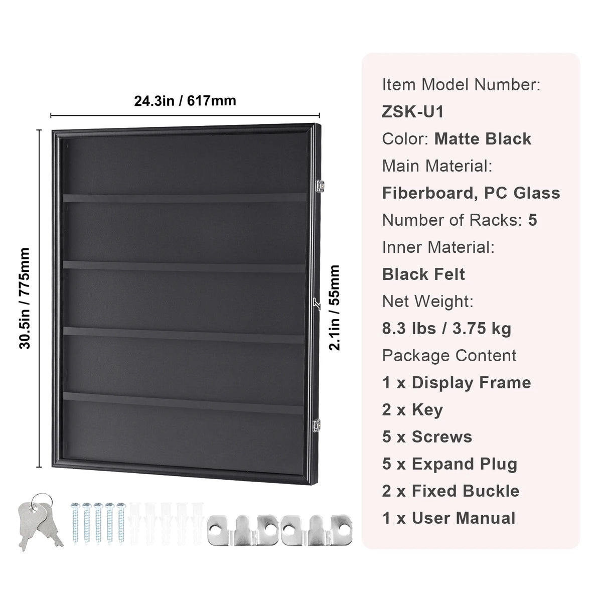 SucceBuy Lockable Sports Jersey and Card Display Frame