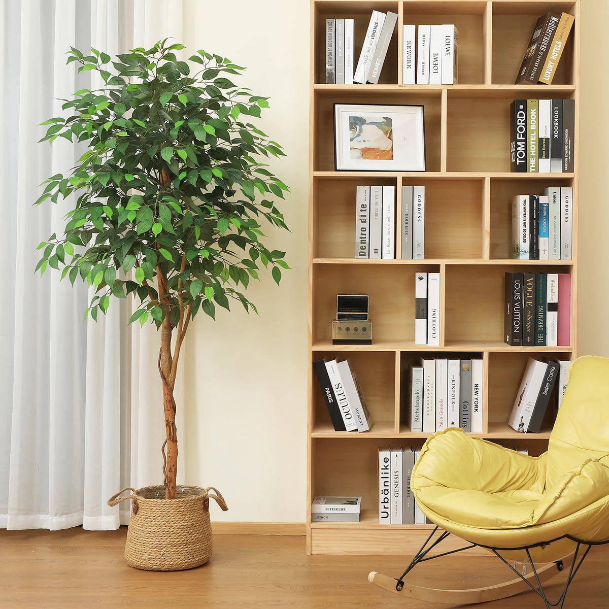 Dr Planzen Artificial Ficus Tree With Natural Trunk And Leaves