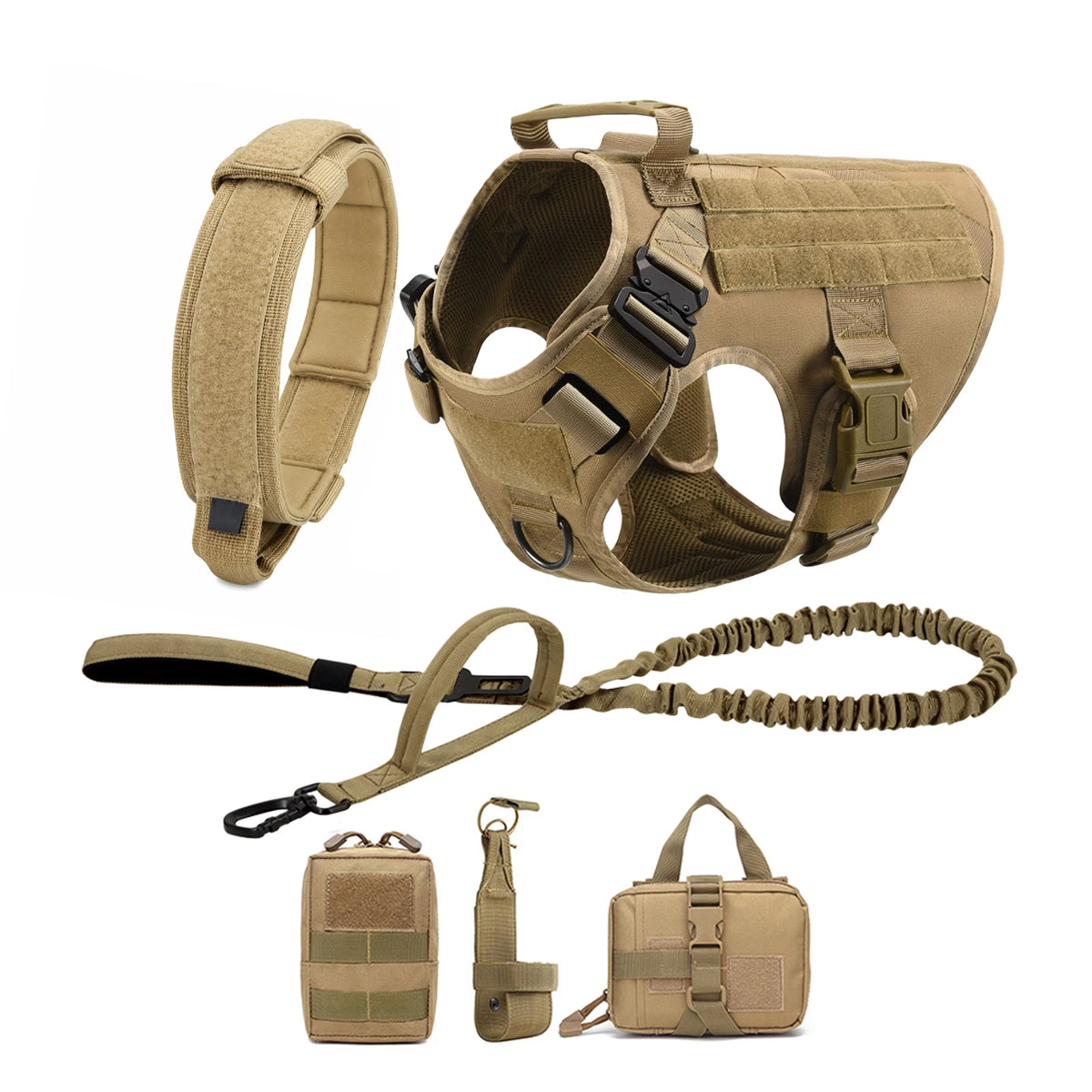 Petavel Tactical Dog Harness With Padded Molle Pouches
