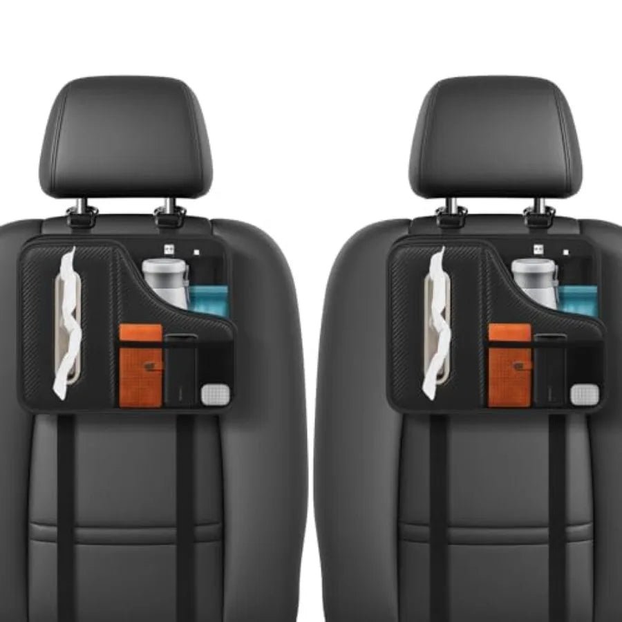 Artificial Leather Car Tissue Holder Cup Holder Back Seat Storage