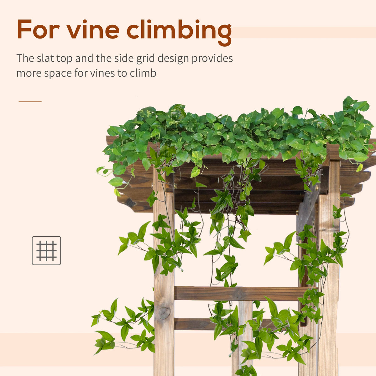 Outsunny Wooden Garden Pergola And Arch For Climbing Plants