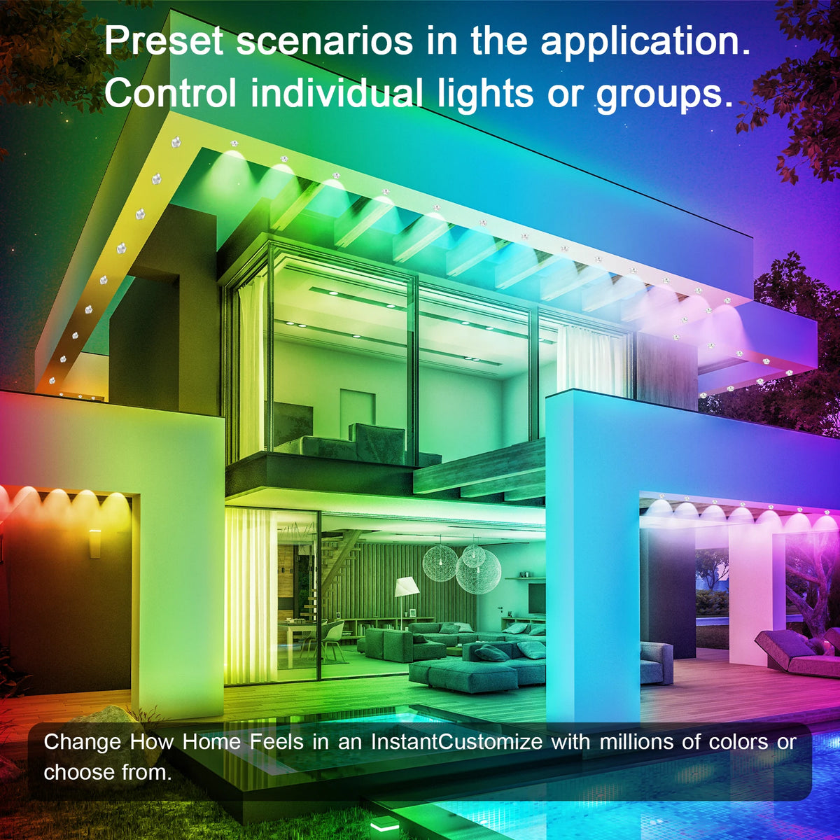 AILBTON Smart RGB Outdoor Eaves IP67 Waterproof Strip Lights