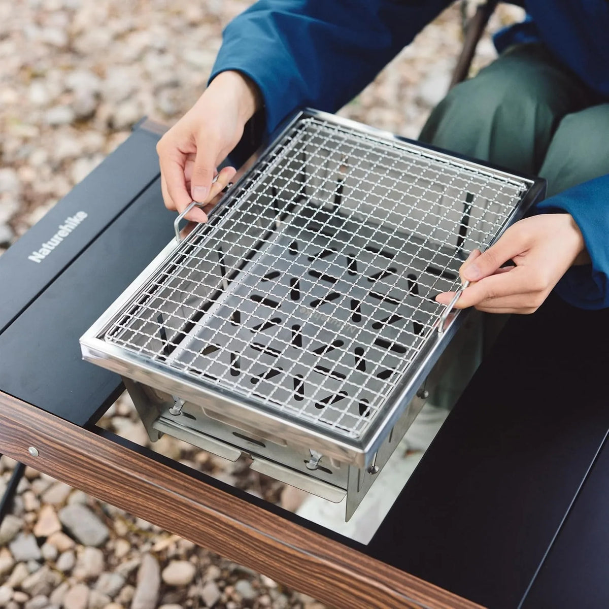 Naturehike Portable Folding Charcoal Grill for Igt Table Outdoor BBQ
