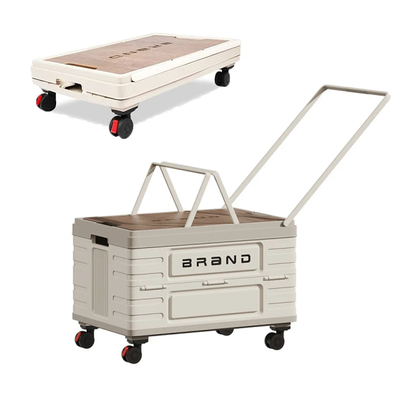 Heavy Duty Foldable Storage Cart With 360 Rotating Silent Wheels