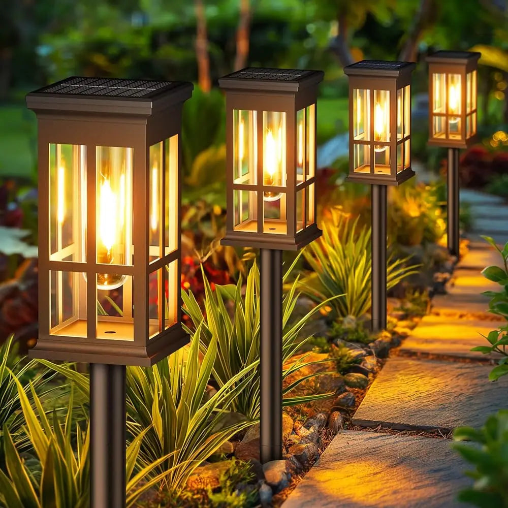 LED Solar Pathway Lights Waterproof For Garden Yard Patio