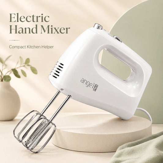 400W Kitchen Electric Hand Mixer With Dough Hooks Whisk