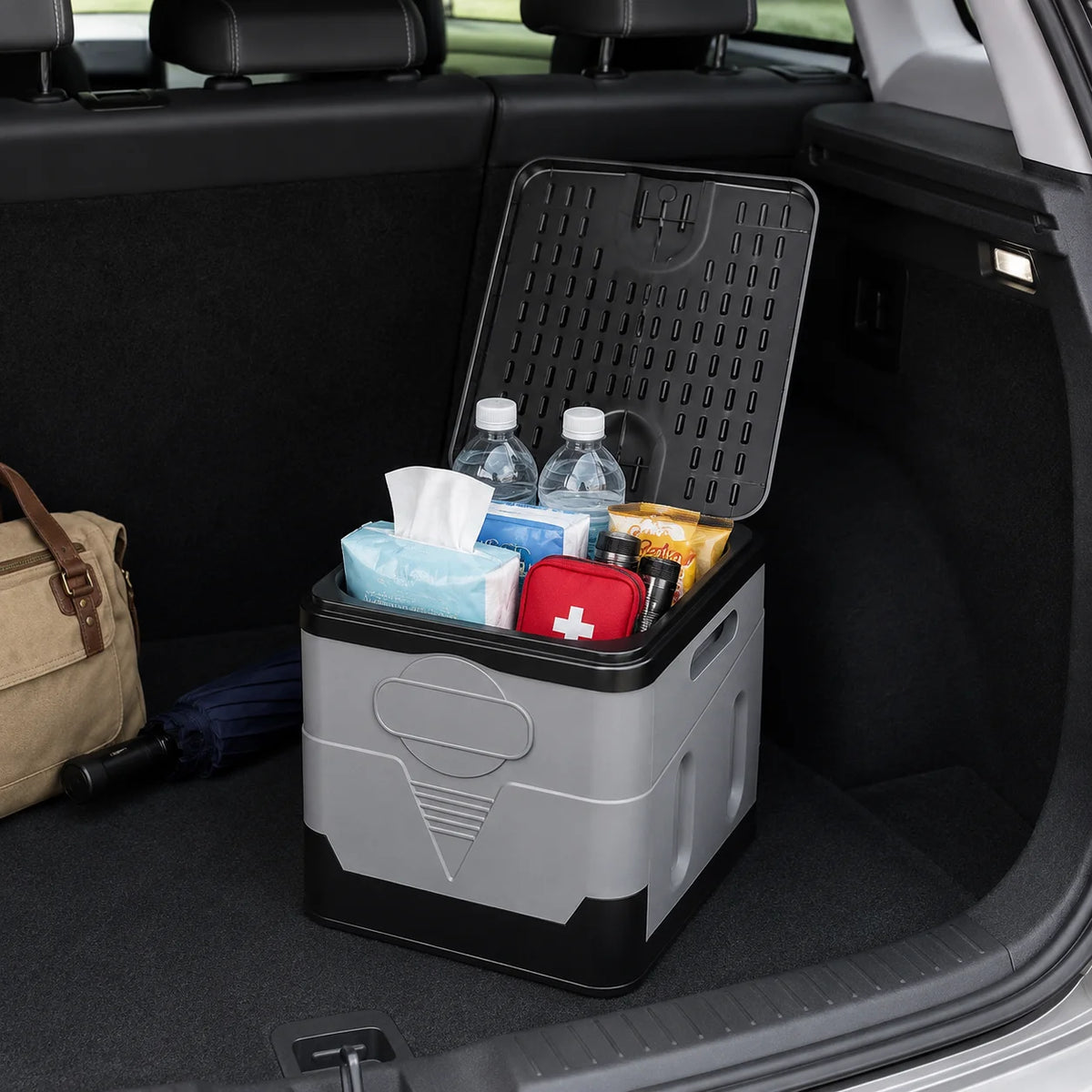 Multi Use Foldable Car Camping Toilet With Lid Compact Potty