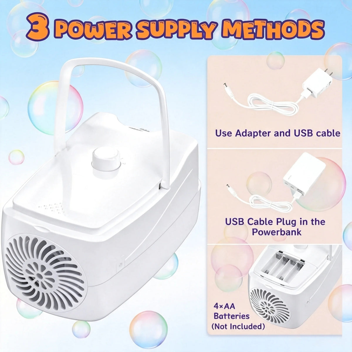 Safe Automatic Bubble Machine For Kids Outdoor Play Time
