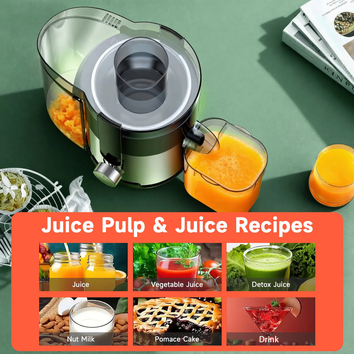 Professional High Speed Automatic Juicer With Stainless Steel Blades
