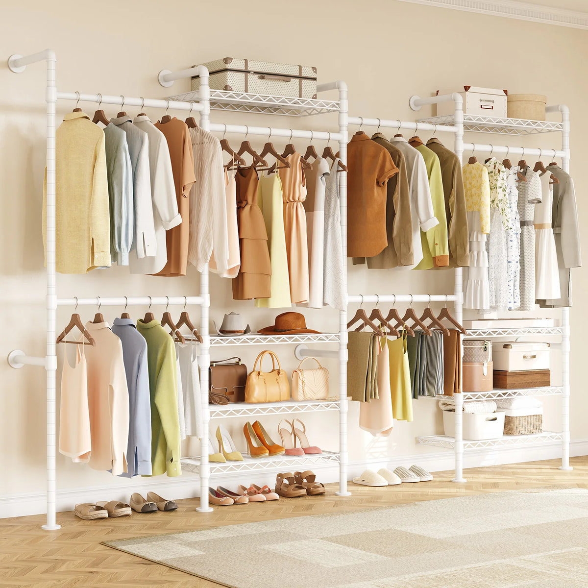 Onbrill Modern Wall Mounted Industrial Pipe Clothes Rack