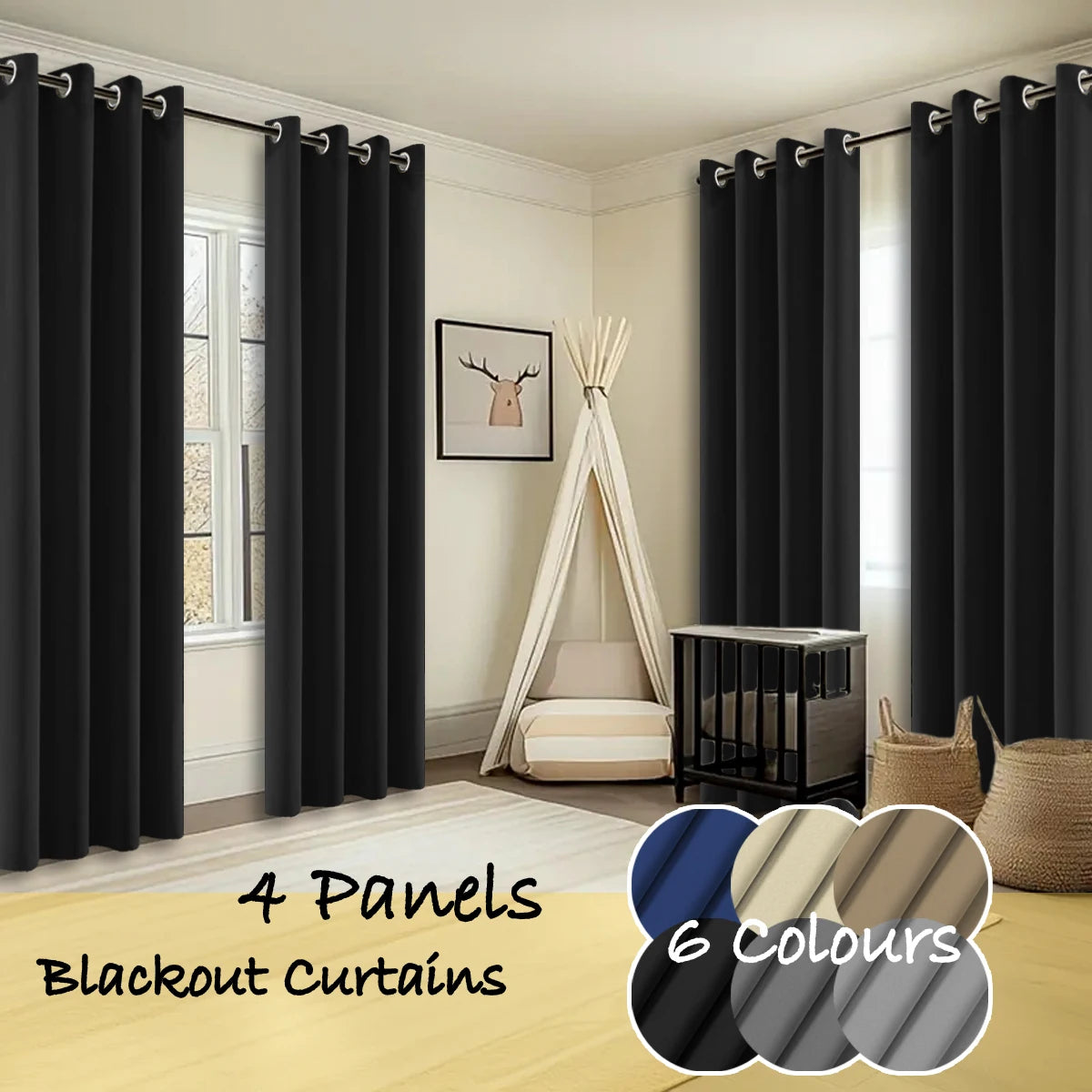 Thermal Insulated Blackout Curtains For Bedroom And Living Space