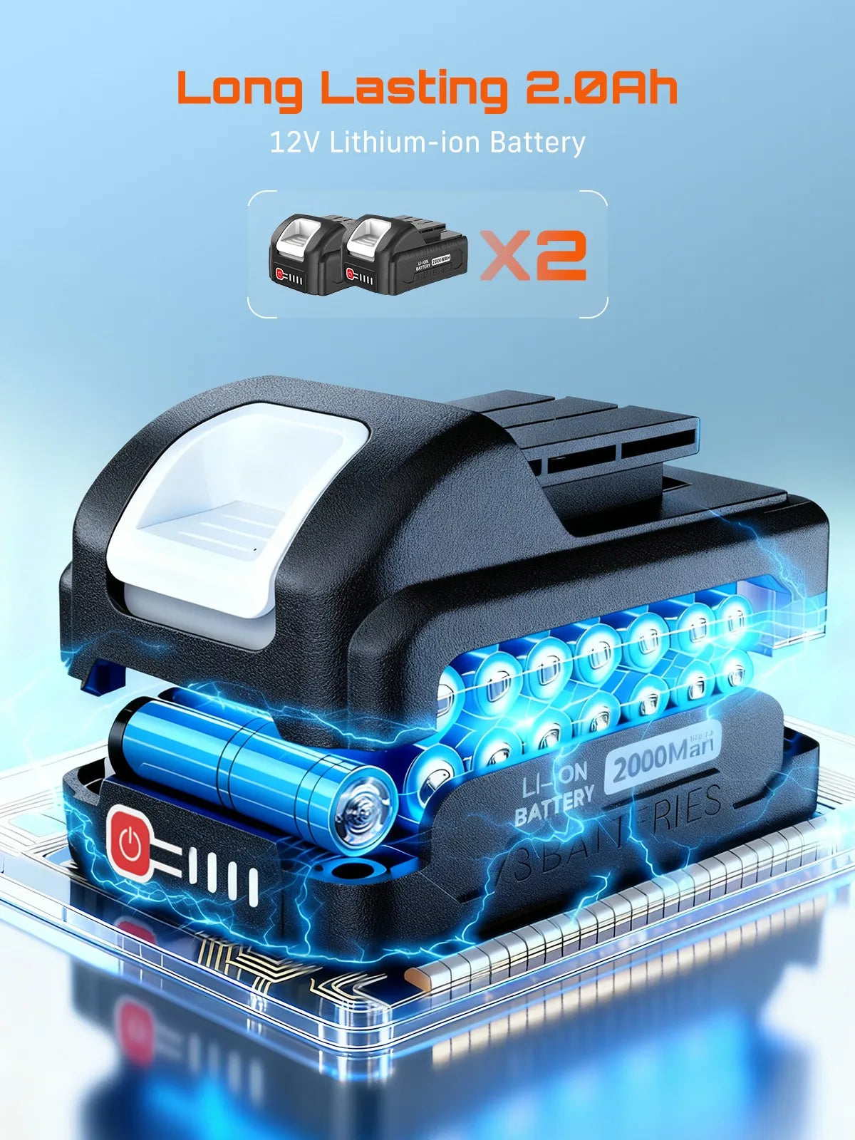 Cordless Electric Fillet Knife Set Rechargeable Batteries For Kitchen