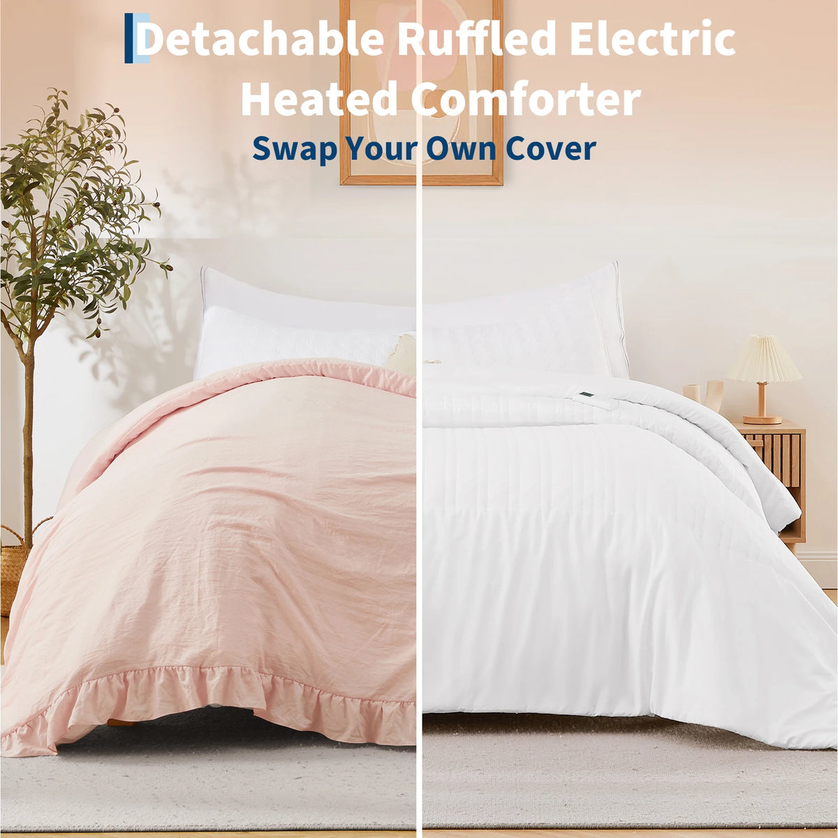 Cotton Heated Comforter With Wireless Lcd Controller And Timer