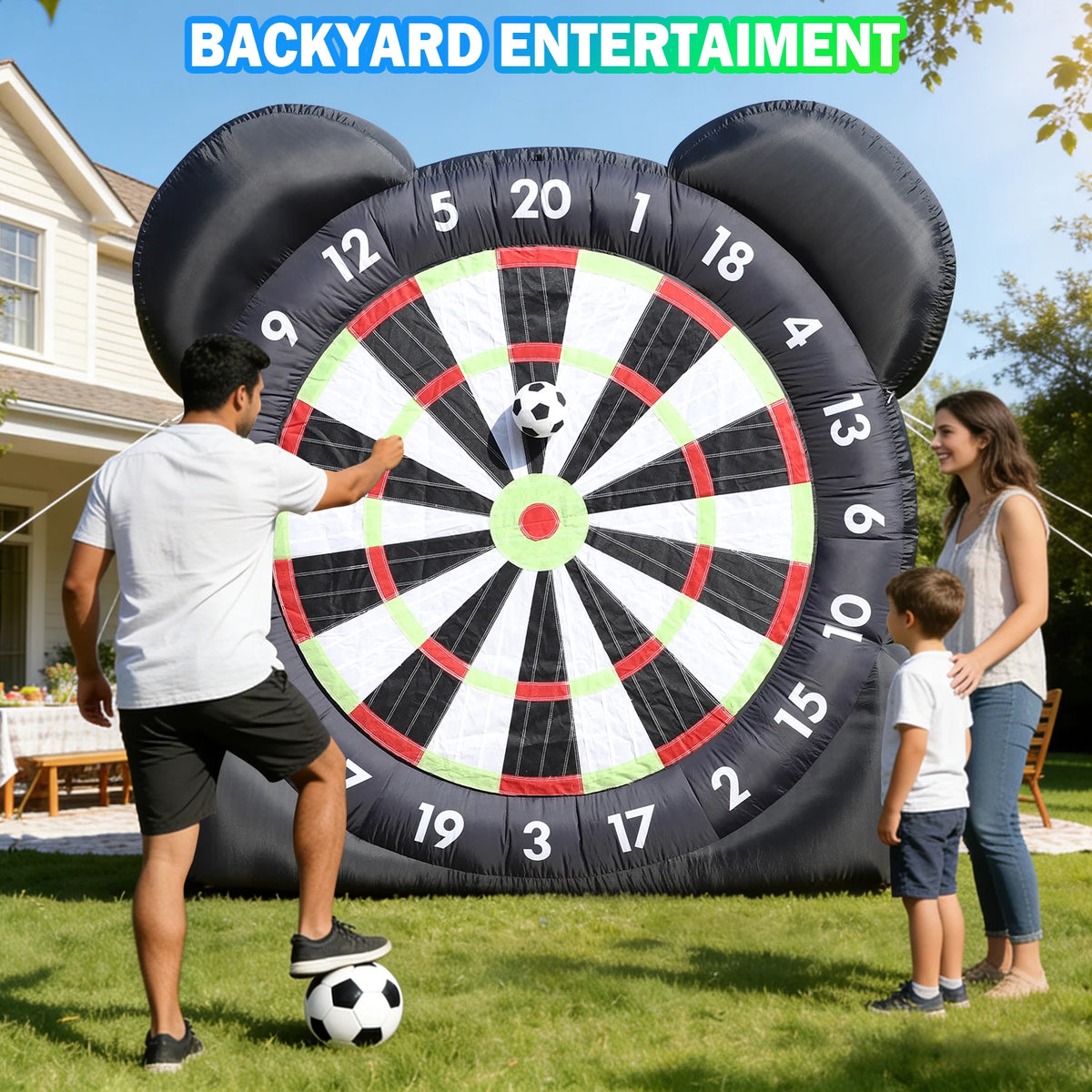 King Inflatable Soccer Dart Board With Built In Blower