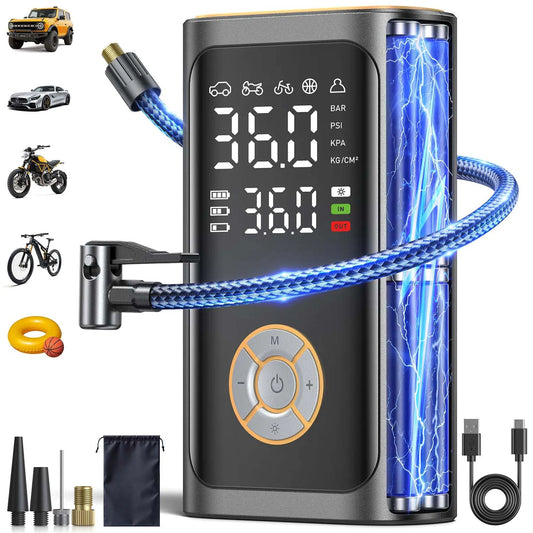 Portable Cordless Air Compressor Digital Tire Inflator Led Display