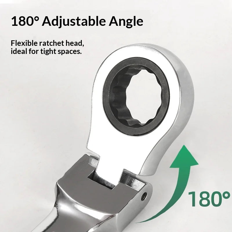 Carbon Steel Double Ended Ratchet Wrench Set for Home Garage