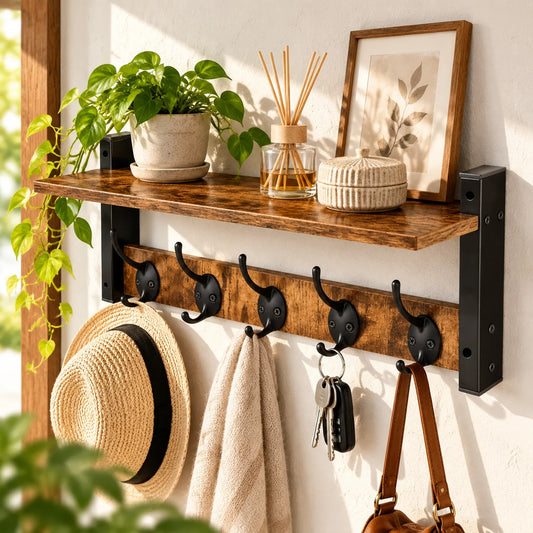 Wall Mounted Metal Storage Shelf Home Organization Rack