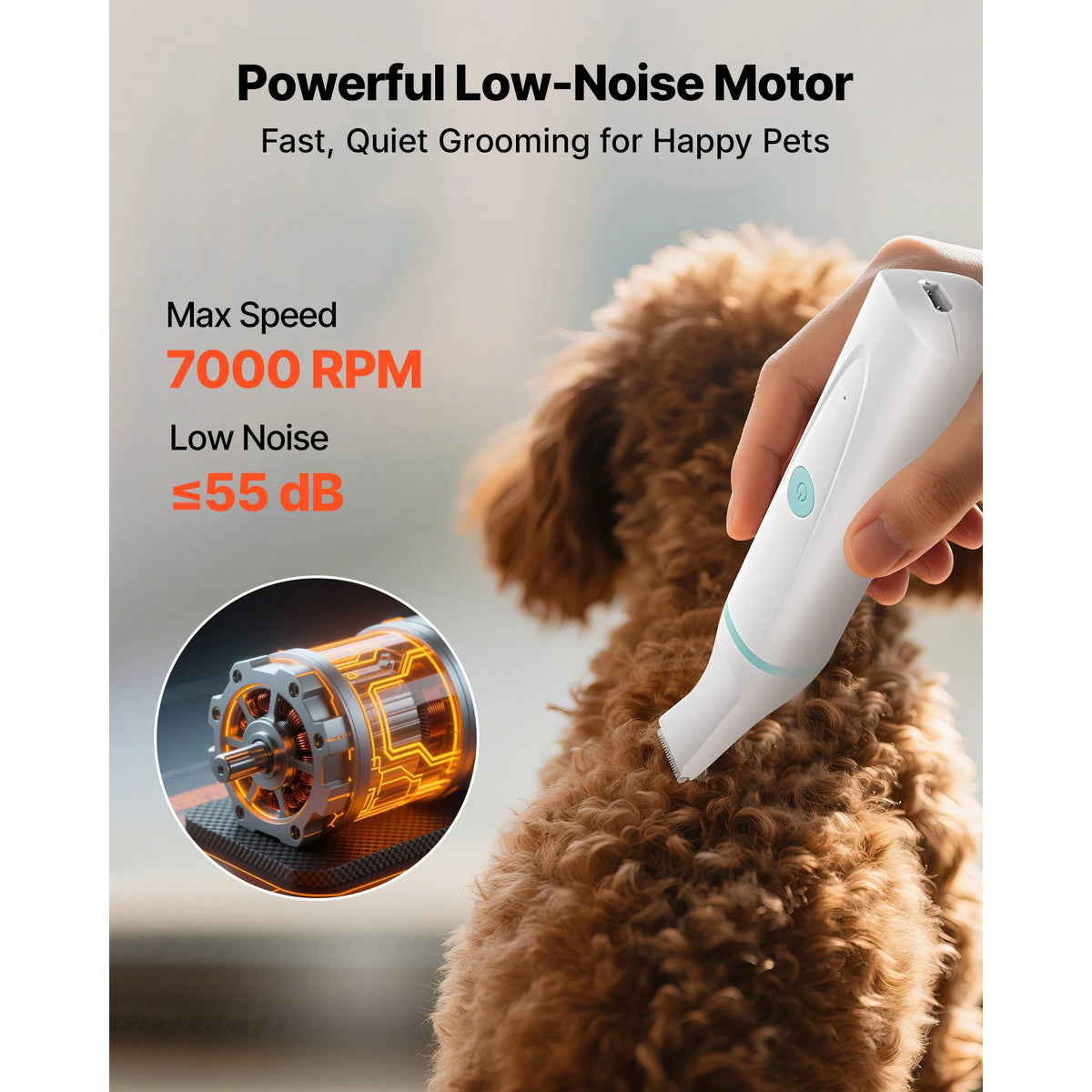 Cordless Rechargeable Dog Grooming Clippers With Accessories