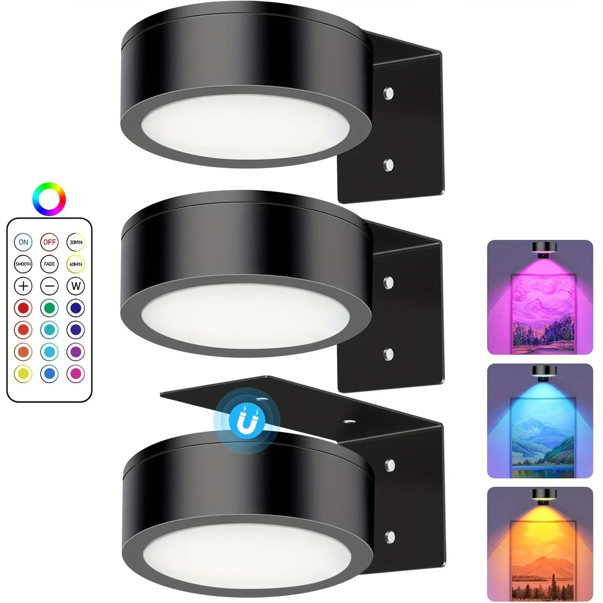 Dumiloo Rechargeable Magnetic Picture Light With Remote Control