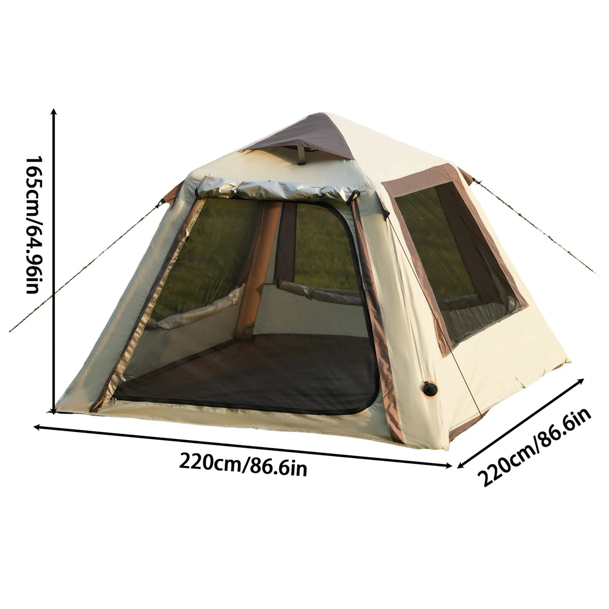 Pakicetus Inflatable Camping Tent With Roof Window And Carry Bag