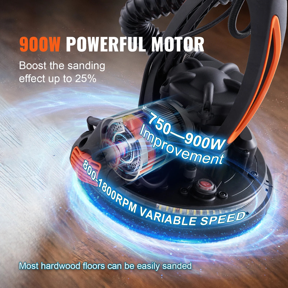SucceBuy 850W Electric Drywall Sander With Adjustable Speed
