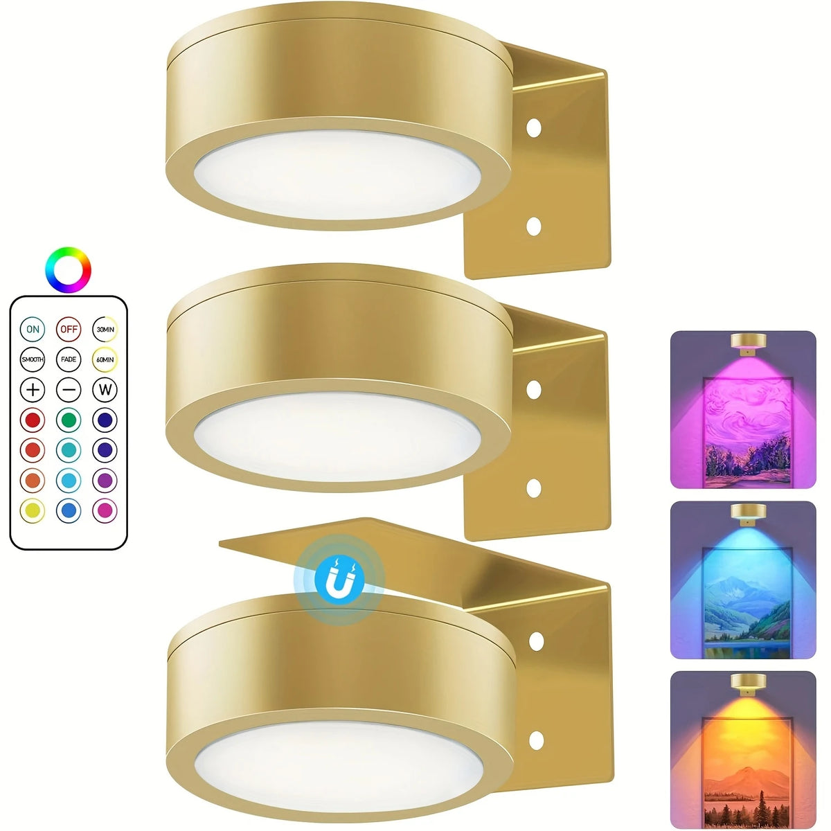 Dumiloo Rechargeable Magnetic Picture Light With Remote Control