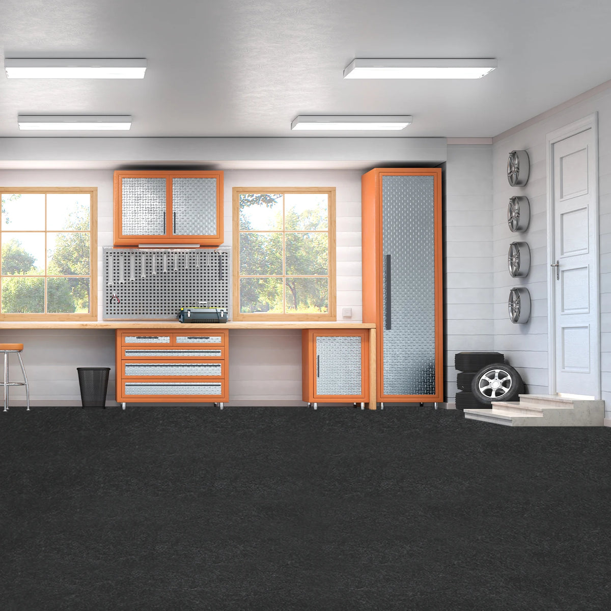 Absorbent Non Slip Garage Floor Parking Protection Mat