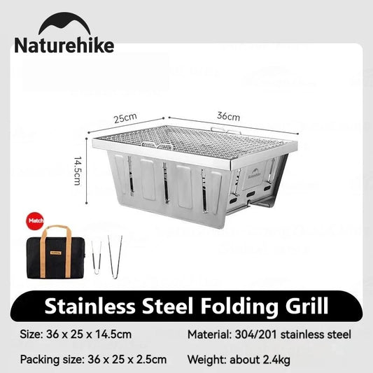 Naturehike Portable Folding Charcoal Grill for Igt Table Outdoor BBQ