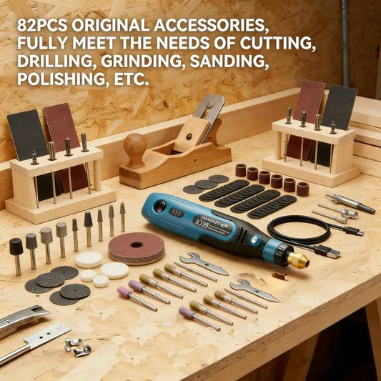Parrior Mini Cordless Rotary Tool With 82pc Accessory Kit