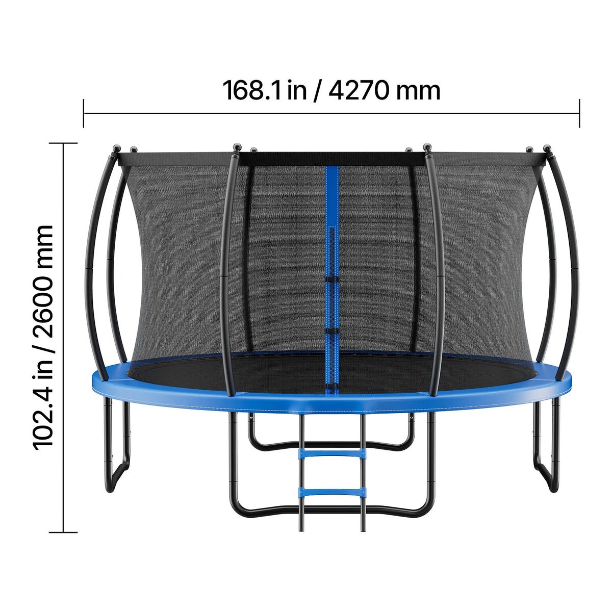 Succebuy Round Trampoline With Enclosure Net And Safety Pad