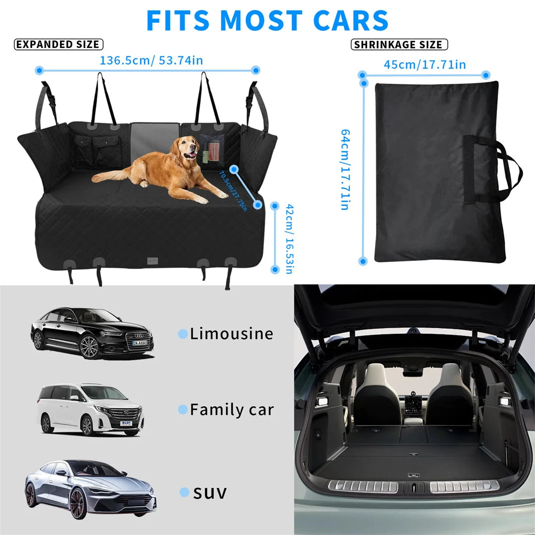 Bingopaw Waterproof Dog Car Seat Cover With Hammock
