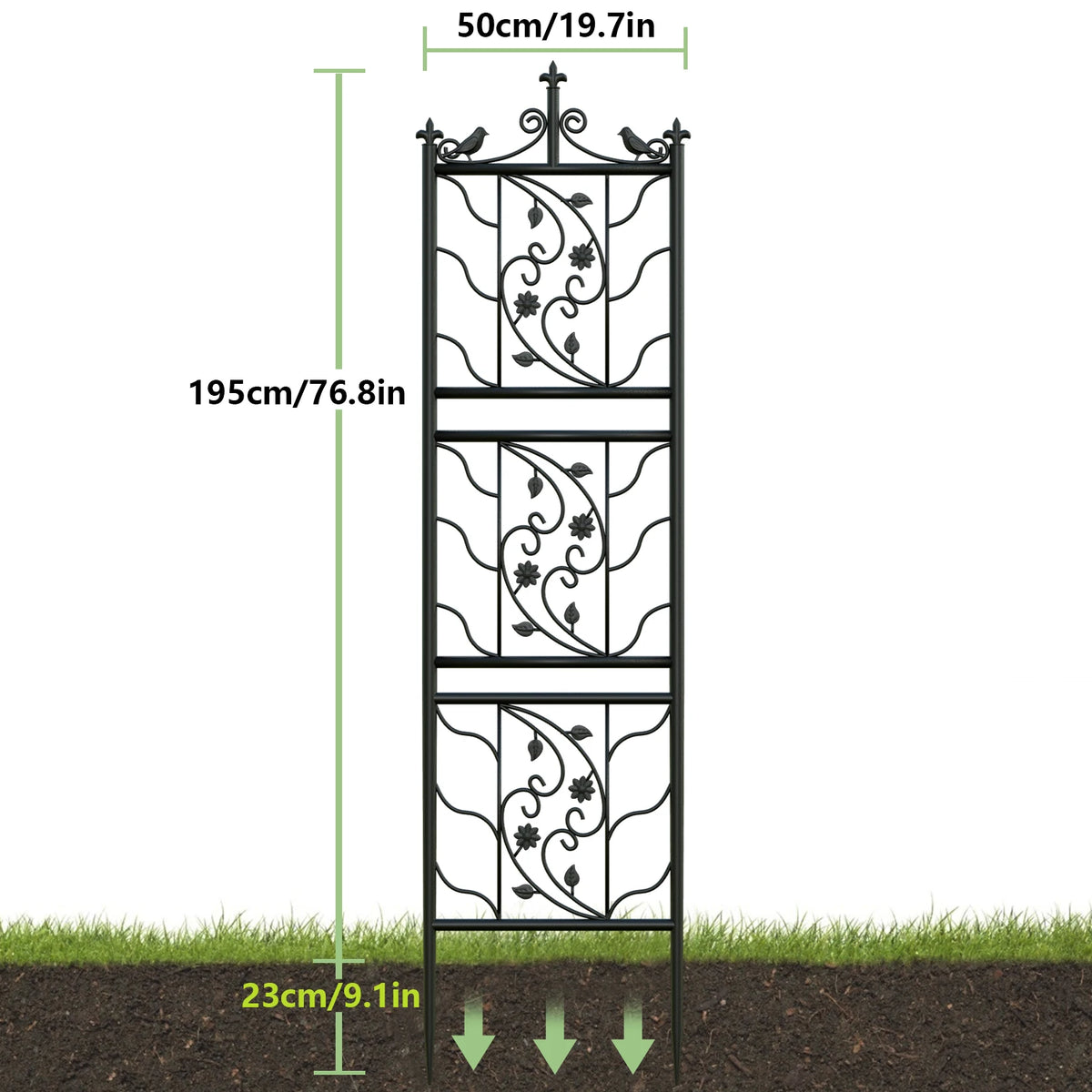 Decorative Outdoor Metal Garden Trellis Panel For Climbing Plants