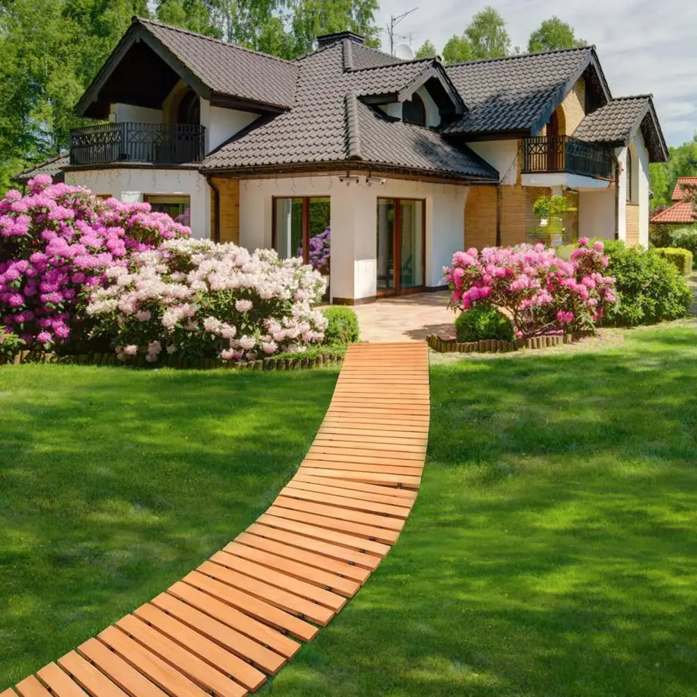 Premium Wooden Garden Pathway Outdoor Walkway For Residential Use