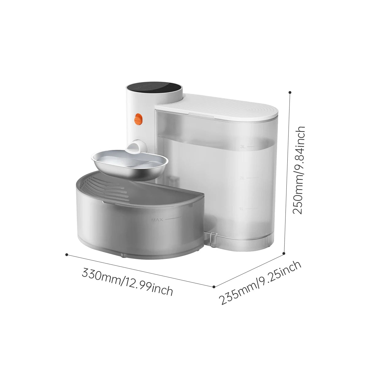 Petgravity Automatic Stainless Steel Cat Water Dispenser With Purifying Filter