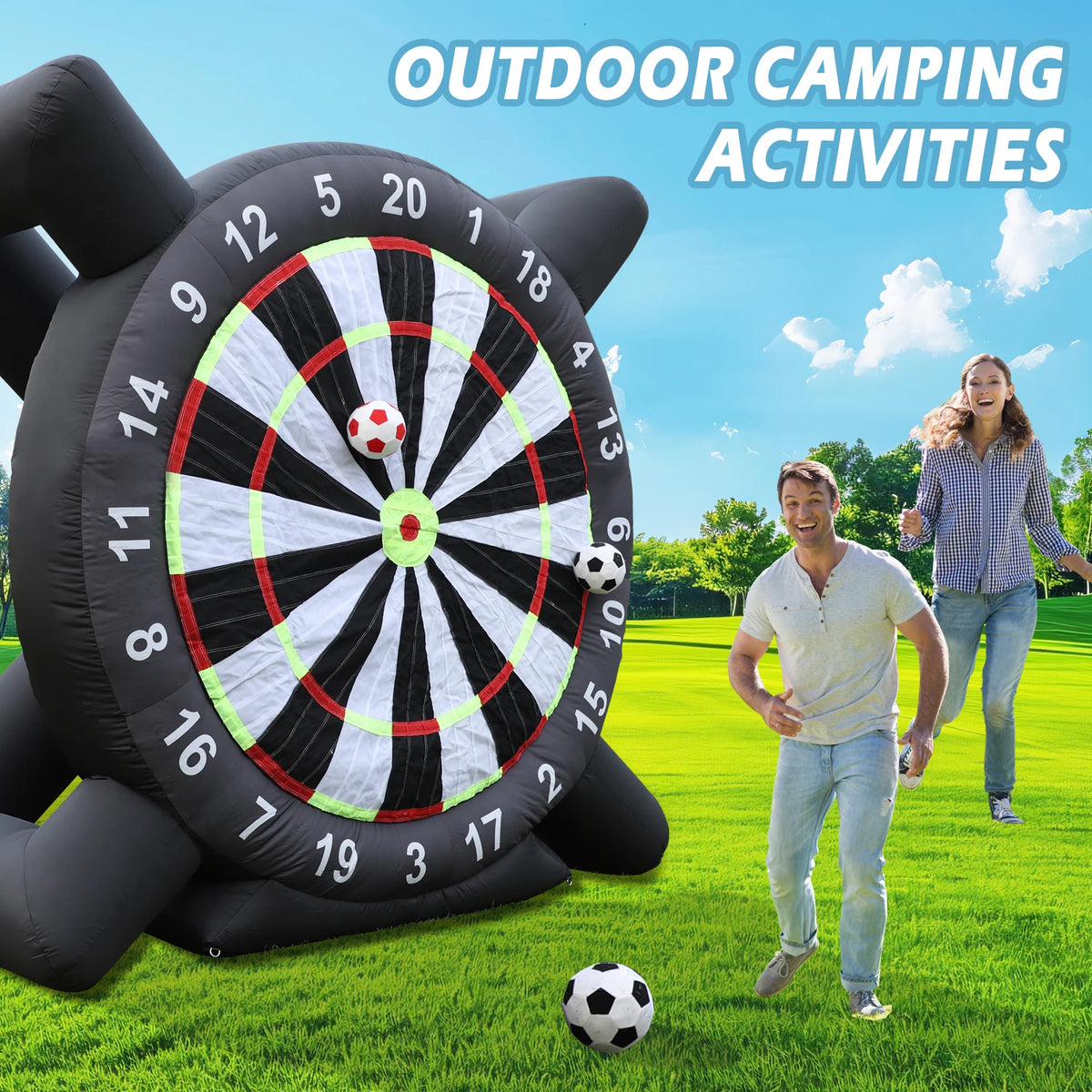 King Inflatable Soccer Dart Board With Built In Blower