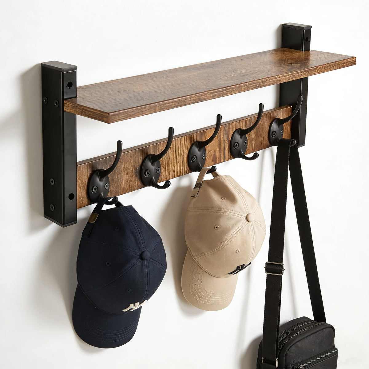 Wall Mounted Metal Storage Shelf Home Organization Rack