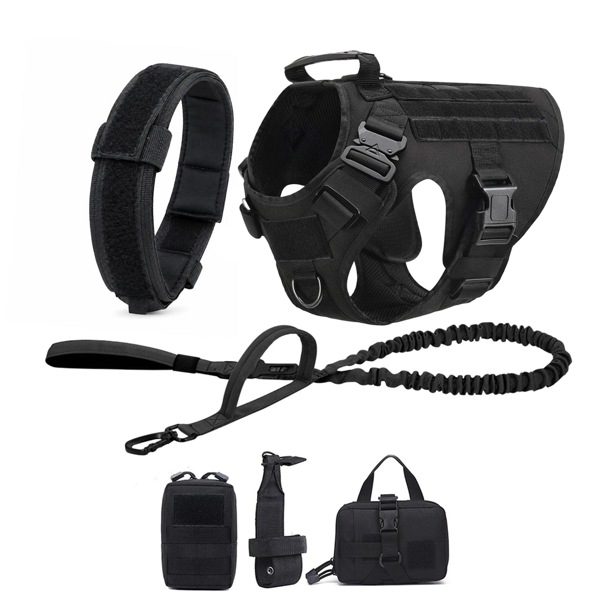 Petavel Tactical Dog Harness With Padded Molle Pouches
