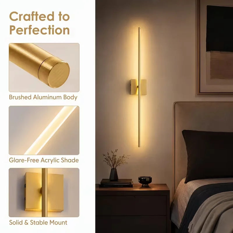 Jian Bian Rechargeable Wireless LED Wall Sconces With Motion Sensor