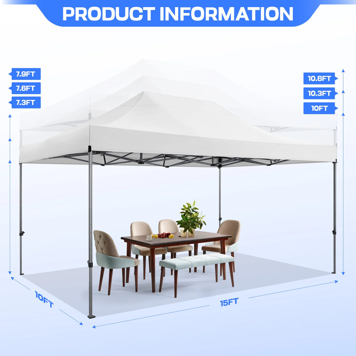Commercial Heavy Duty Pop Up Canopy Tent With Carry Bag
