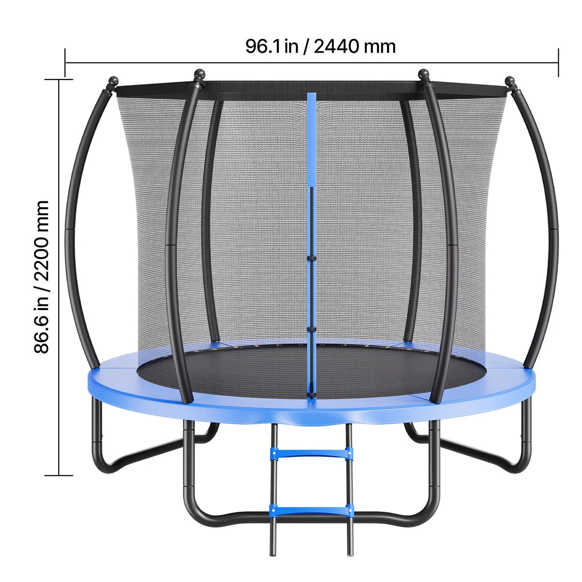 Succebuy Round Trampoline With Enclosure Net And Safety Pad