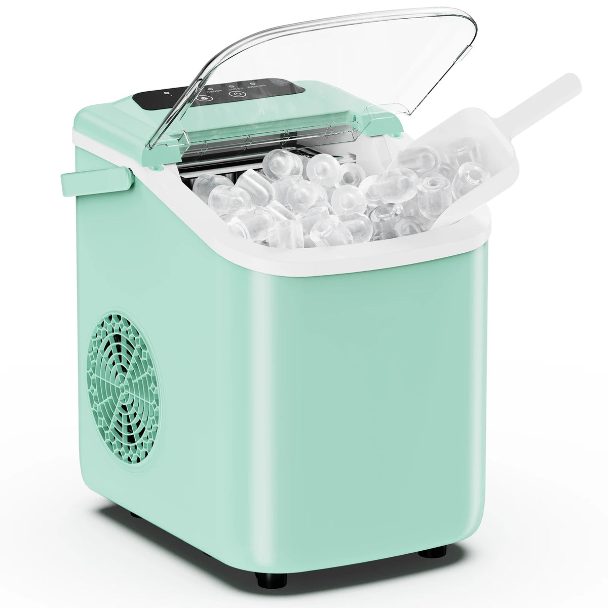 Compact Countertop Portable Ice Maker With Scoop And Handle