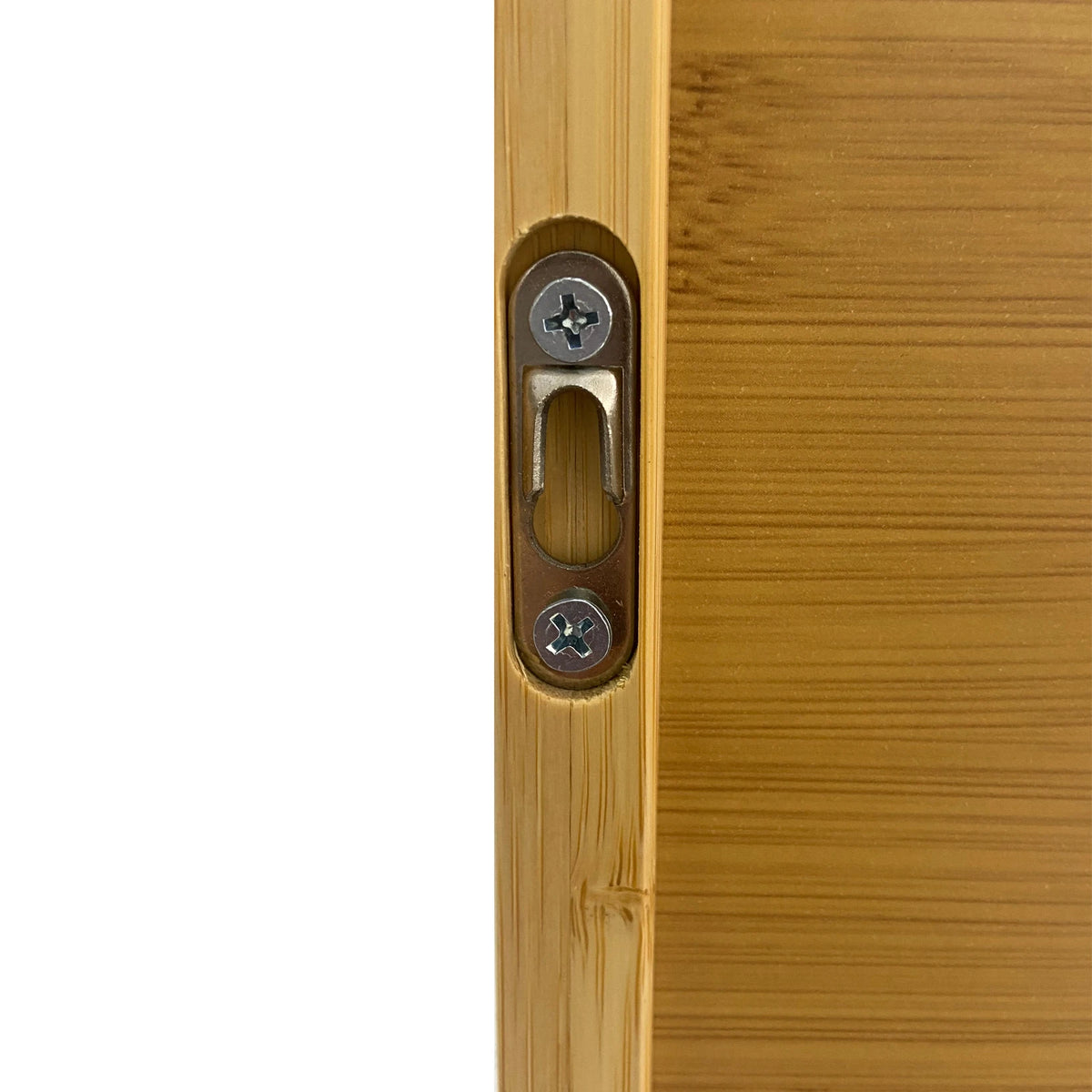Bamboo Wall Cabinet With Triple Shelves And Double Doors