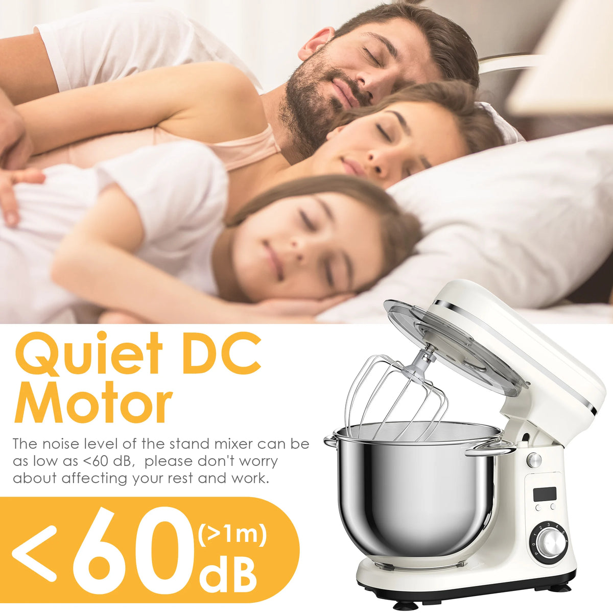 Biolomix Six Speed Quiet Motor Kitchen Stand Mixer