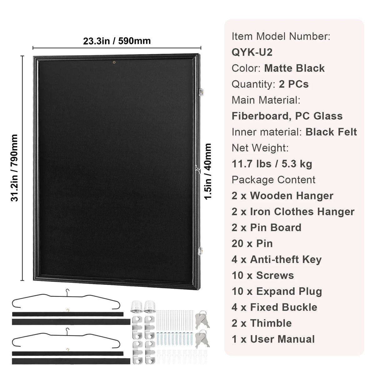 SucceBuy Lockable Sports Jersey and Card Display Frame