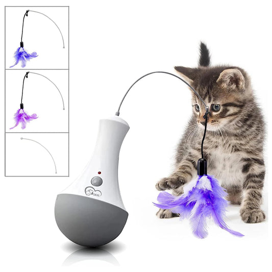 Interactive Automatic Cat Feather Toy For Indoor Play And Exercise